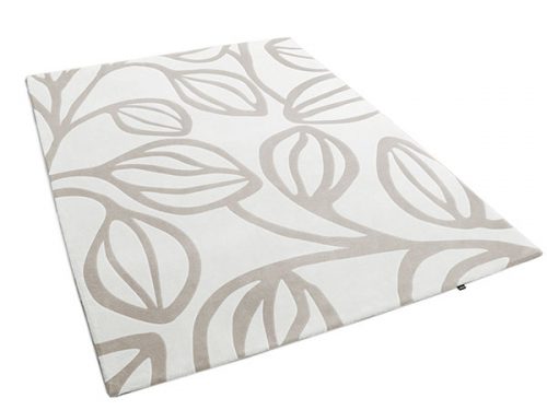Botanical Rug Featuring Large Outlined leaves | Odile | Urba Rugs