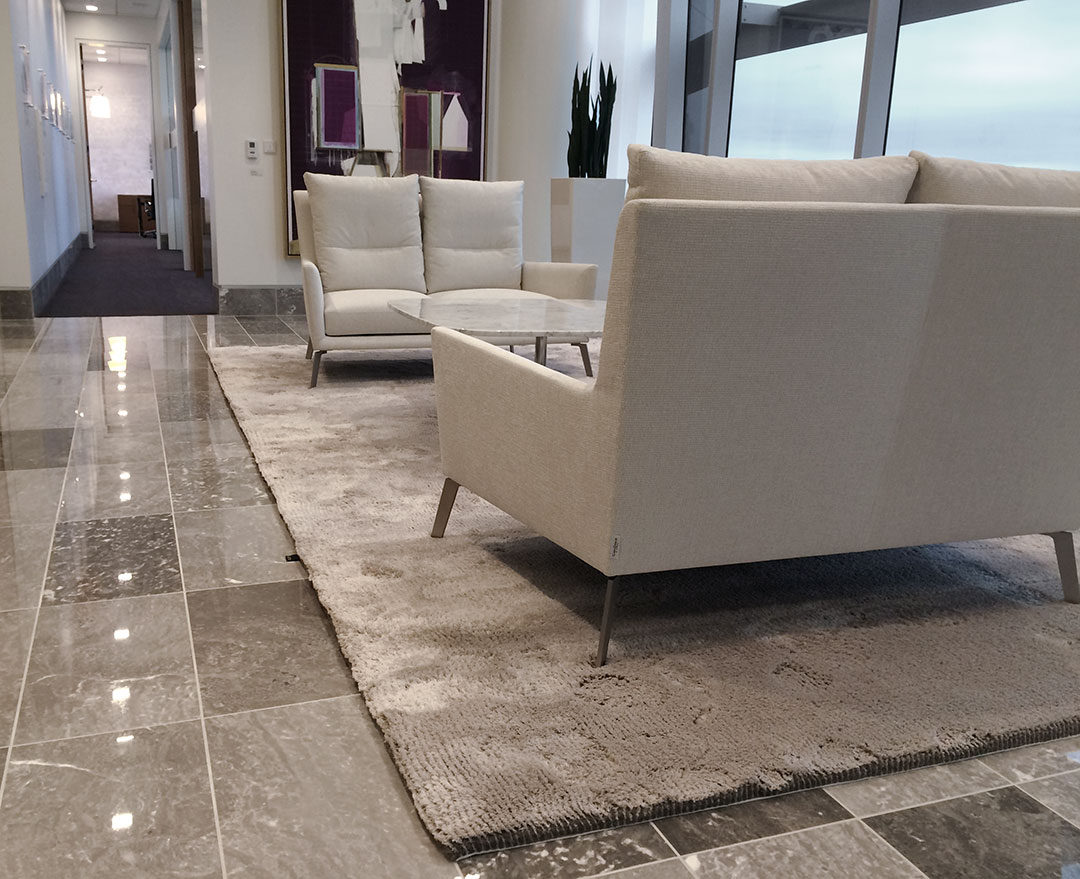 Luxurious Rug in Corporate Office Space | Custom Rug for Modern Business Office | Urba Rugs