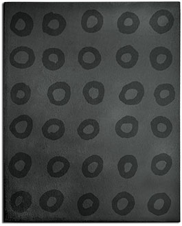 Black Area Rug With Repeated Circle Pattern | Calvin | Urba Rugs