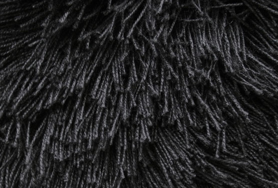 Luxurious Long-Pile Rug Made of 100% Black Linen Yarn | Greg | Urba Rugs