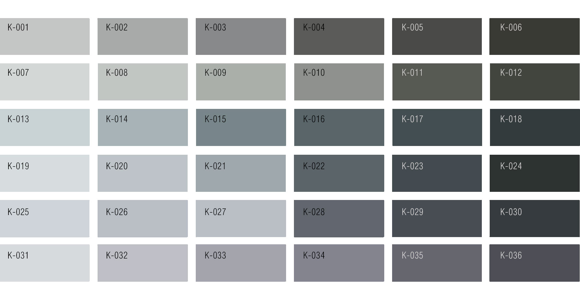 Black & Gray Colour Chart | Custom Rug service by Urba Rugs