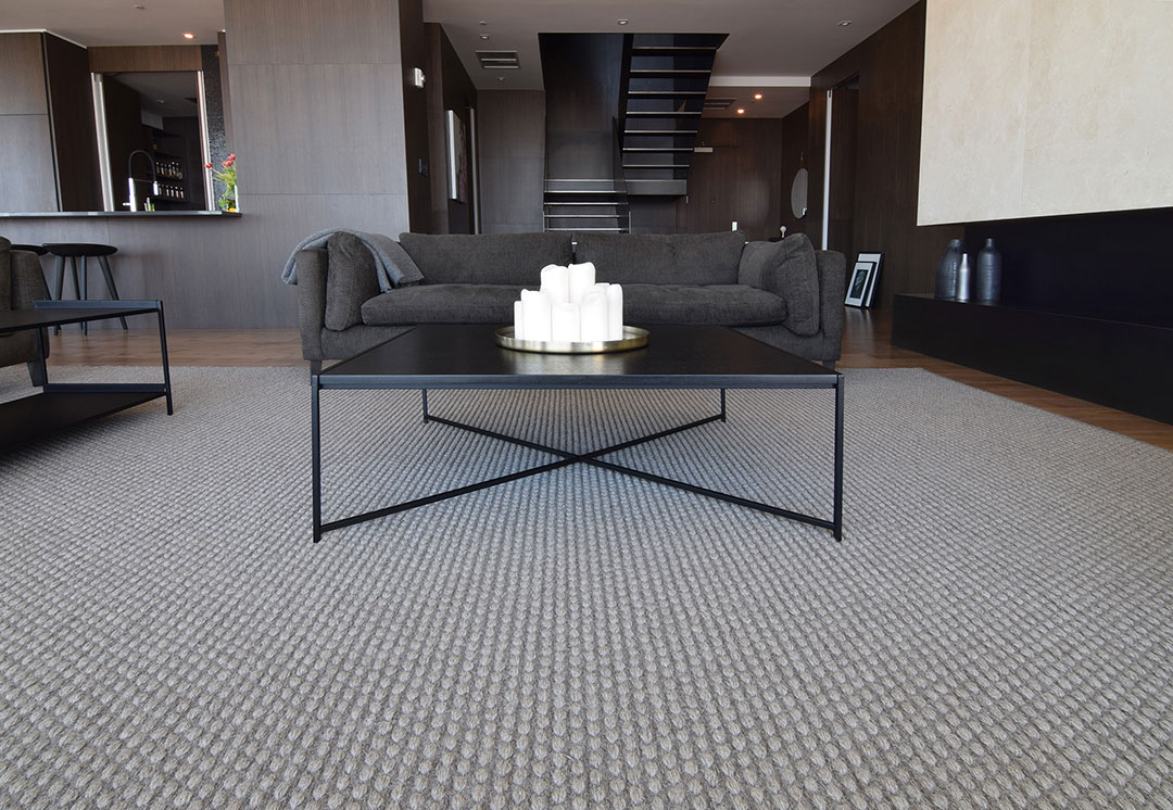 Large Woven Carpet in a Contemporary Space in Montreal | Custom Rug | Urba Rugs