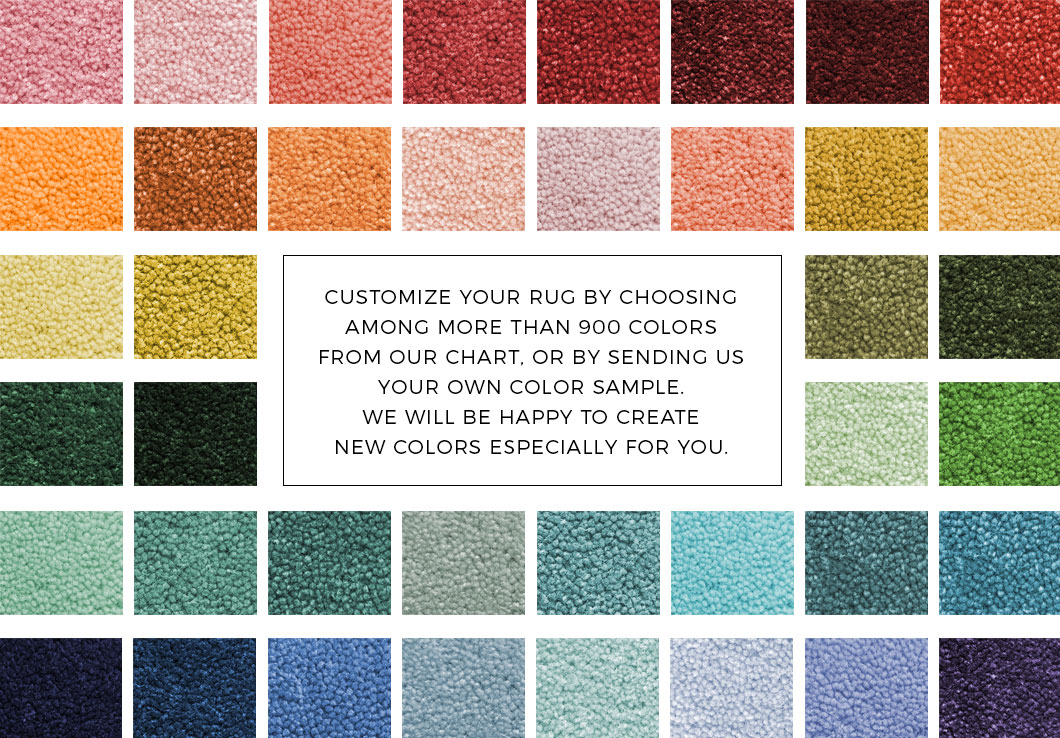 Custom Rug Service by Urba Rugs | Color Chart
