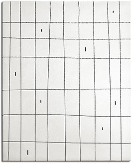 Manu, a Cream Rug with a Black Grid Pattern | Urba Rugs